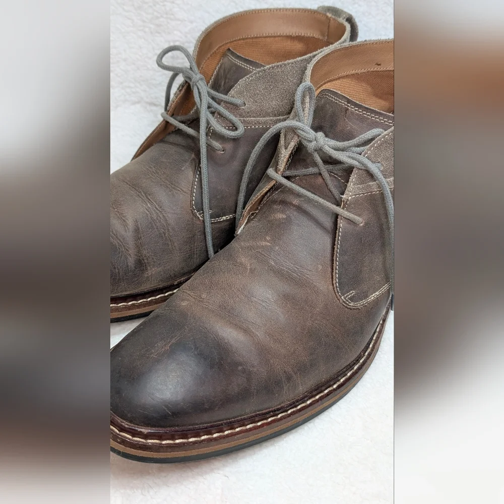 Cole Haan Men's 12 Williams Welt Brown Leather Chukka Ankle Boots